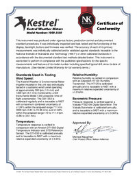 Thumbnail of document Data Sheet - 3500 Pocket Weather Meter